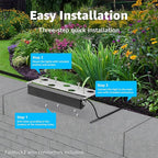 SUNVIE 7 Inch Retaining Wall Lights 5W LED Hardscape Lighting 12V-24V Low Voltage Step Lights 3000K Warm White Waterproof Outdoor Landscape Lighting for Patio Walls Stairs, 12-Pack with Connectors