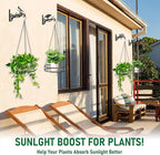 4-Pack Metal Hanging Planters for Outdoor Plants - Heavy Duty Hanging Baskets for Plants Outdoor with Chains and Long Hooks – Aesthetic Hanging Plant Holder for an Instant Indoor Gardening Decor