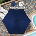 Simple Deluxe 9' Patio Umbrella Outdoor Table Market Yard Umbrella with Push Button Tilt/Crank