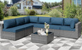 shintenchi 7 pieces outdoor patio furniture sets, patio, main product view