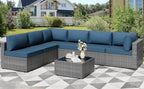 shintenchi 7 pieces outdoor patio furniture sets, patio, main product view