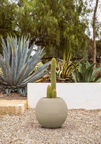 Veradek Strata Series Sphere Round Planter for Patio & Backyard | Durable Plastic-Stone Material | Modern Décor for Tall Trees and Plants