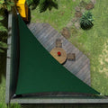 Amgo Custom Size 16' x 17' x 23.3' Green Right Triangle Sun Shade Sail Order to Make Canopy Awning UPF50+ AGSLT, 95% UV Blockage, Water & Air Permeable, 200GSM Commercial Standard (We Customize)