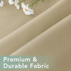 Gazebo Curtains Outdoor Waterproof 6 Panels - Windproof, Privacy, Weatherproof Outside Drapes for Patio Pergola Porch, Grommet Top and Tab Bottom Drape, 110x84 Inch, Cream