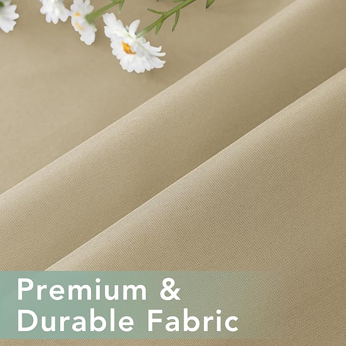 Gazebo Curtains Outdoor Waterproof 6 Panels - Windproof, Privacy, Weatherproof Outside Drapes for Patio Pergola Porch, Grommet Top and Tab Bottom Drape, 110x84 Inch, Cream