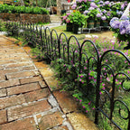 garden edging border decorative fences panel 18" w showing dimensions