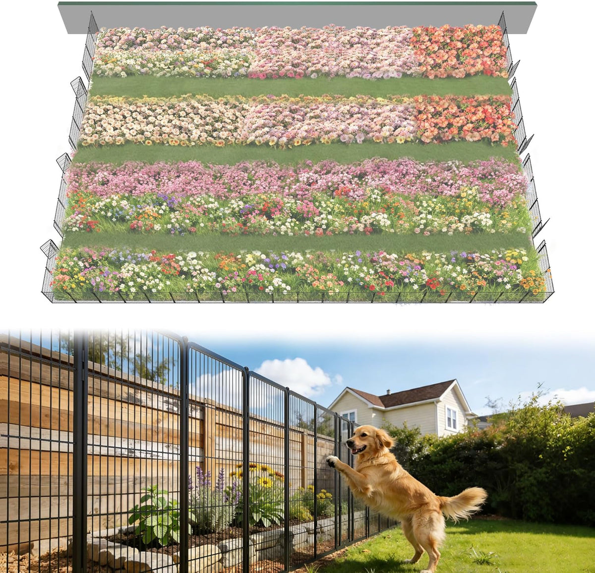 fxw no dig garden fence, outdoor for yard, main product view