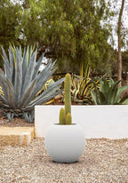 Veradek Strata Series Sphere Round Planter for Patio & Backyard | Durable Plastic-Stone Material | Modern Décor for Tall Trees and Plants