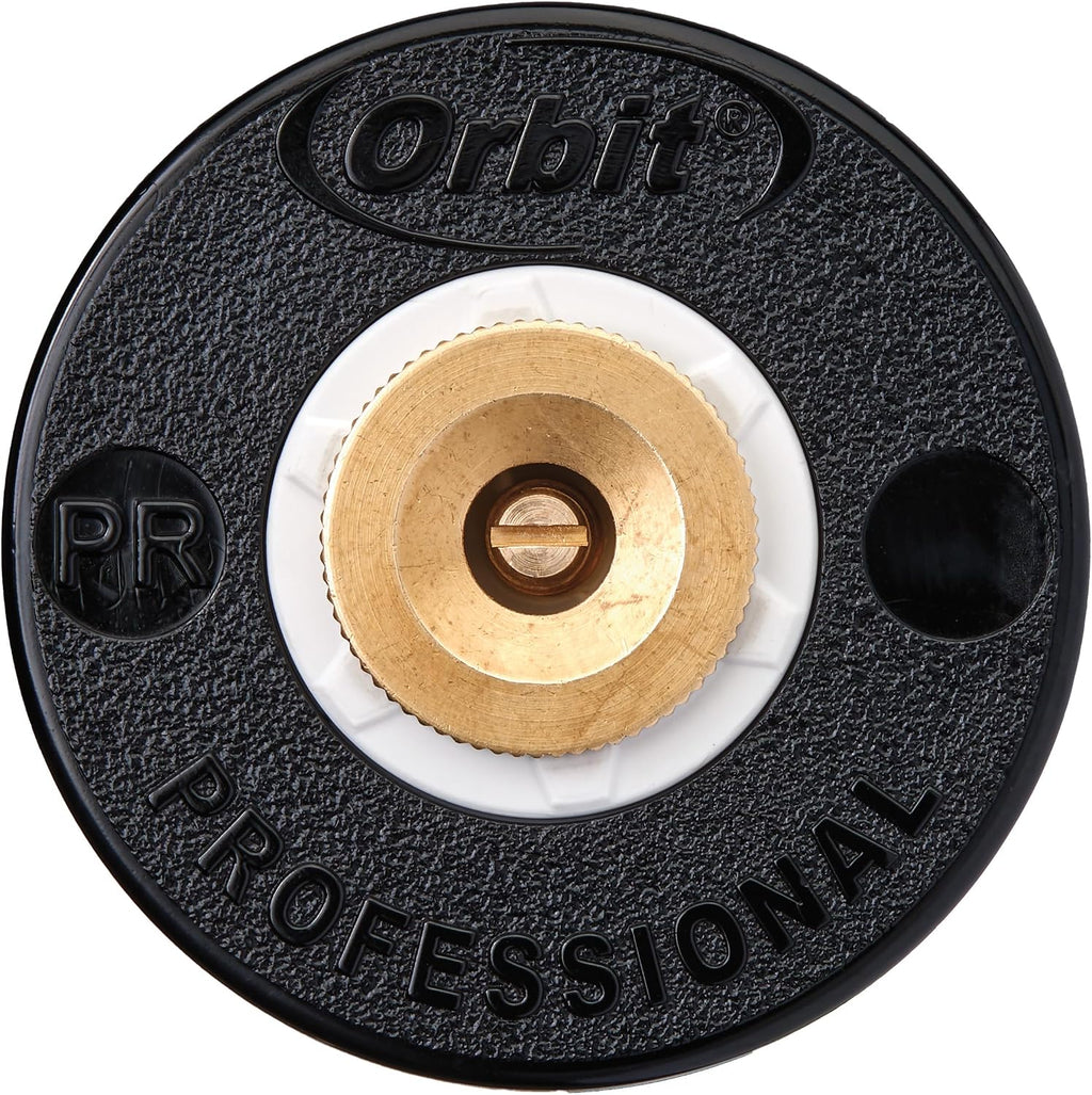 Orbit 80312 4-inch Professional Pressure-Regulating Pop-Up Spray Head Sprinkler with 15-Foot Brass Nozzle, Full Spray