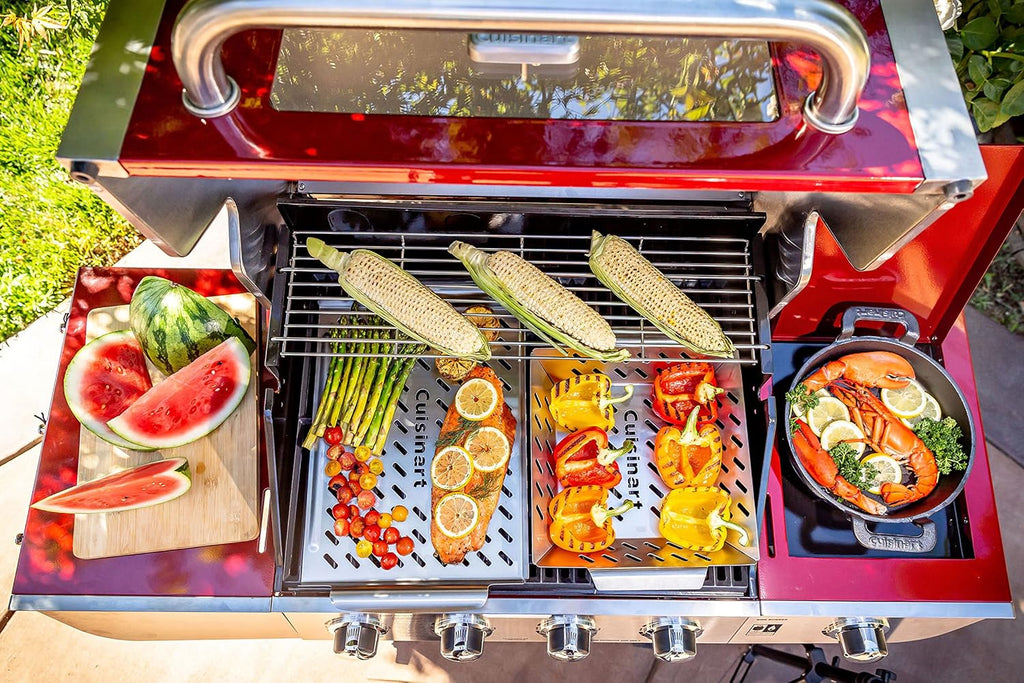 Cuisinart CGWM-019 Stainless Steel BBQ Wok - Grilling Basket with Built-in Handles