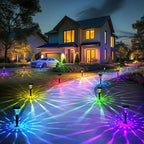 Solar Pathway Lights Outdoor Waterproof 12 Pack Color Changing Garden Light for Yard Patio Driveway Walkway Lawn Landscape Lighting for Outdoor Decor