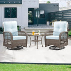 bistro set 3 piece outdoor patio furniture, wicker, main product view