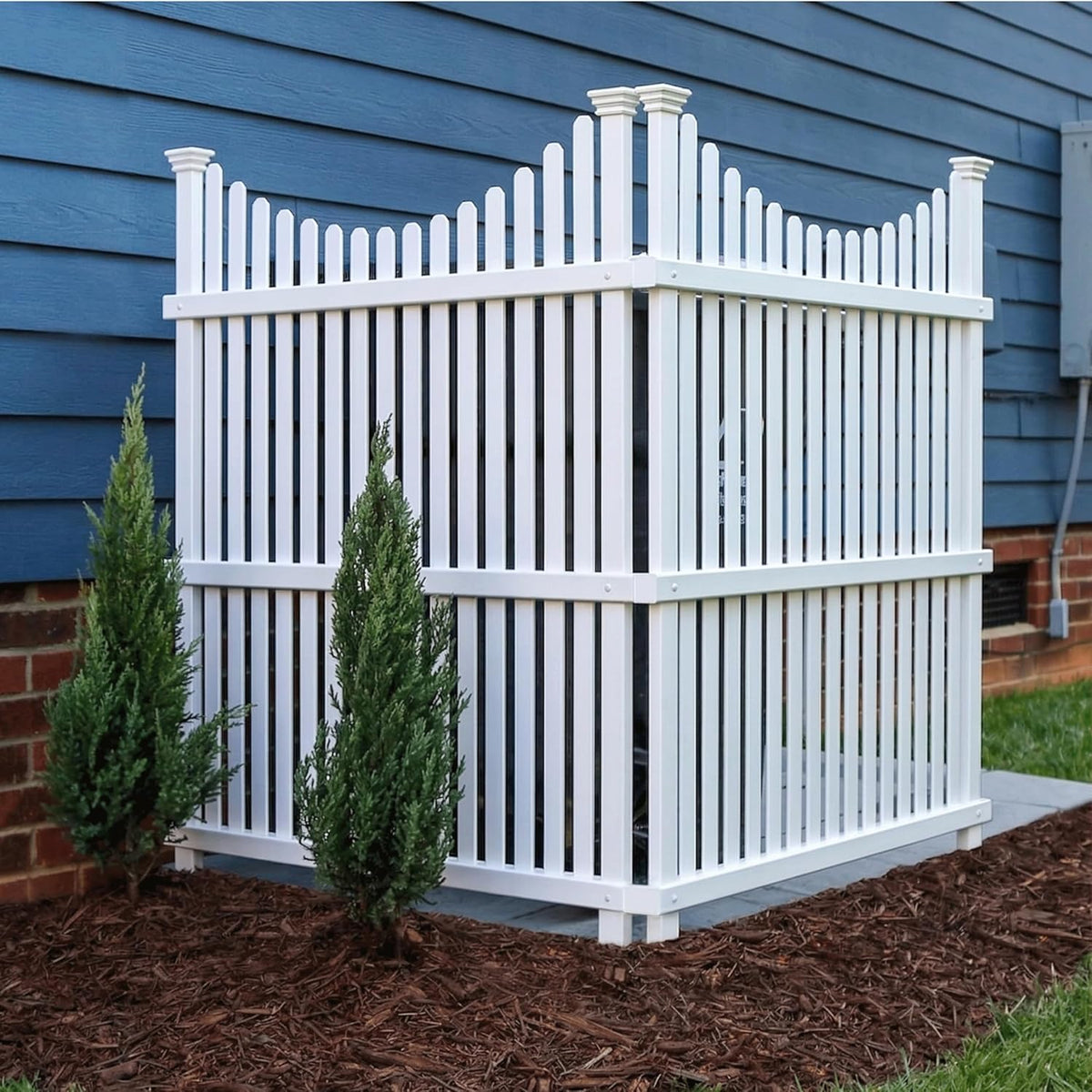 enclo huntersville privacy screen 2pk, white vinyl diy, main product view