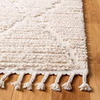 SAFAVIEH Marrakesh Collection Runner Rug - 2'2" x 16', Beige, Moroccan Trellis Design with Tassel Detail, Non-Shedding & Easy to Clean, Ideal for Hallway, Foyer, Entryway, Bedside (MRK517C)