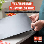 Chef Pomodoro Pizza Steel for Oven 16"x16", 1/4" Thick, With Lifting Holes | Baking Steel For Oven Doubles As Baking Stone Or Grill Use; Produces Crispy Crust, Restaurant-style Pizza And Sourdough Bread