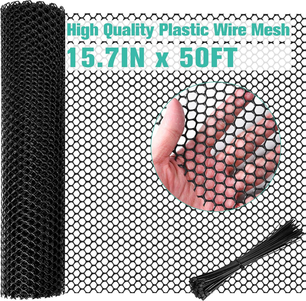 plastic mesh fence sheet 15.7in x 50ft shown in use