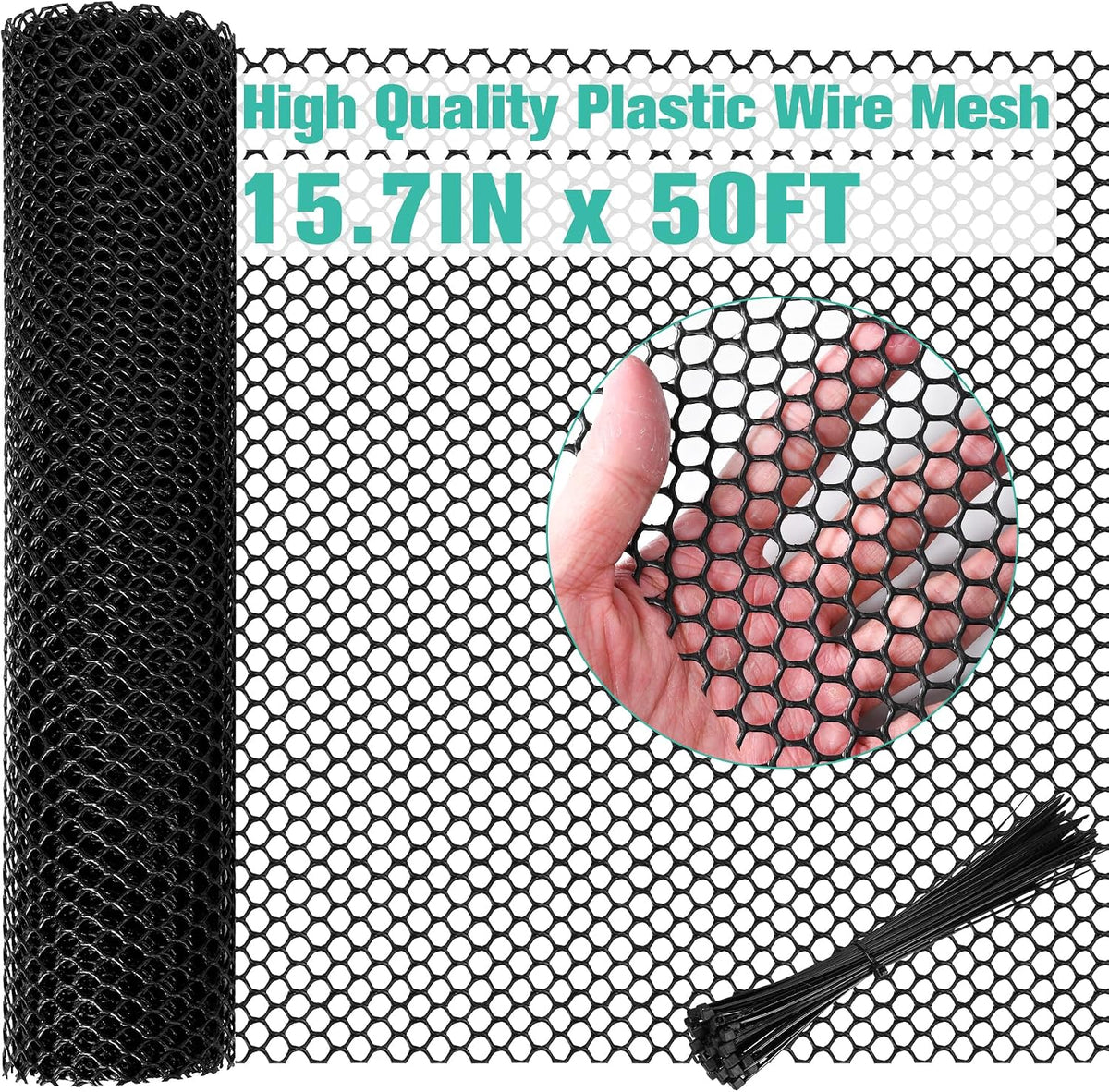 plastic mesh fence sheet 15.7in x 50ft shown in use