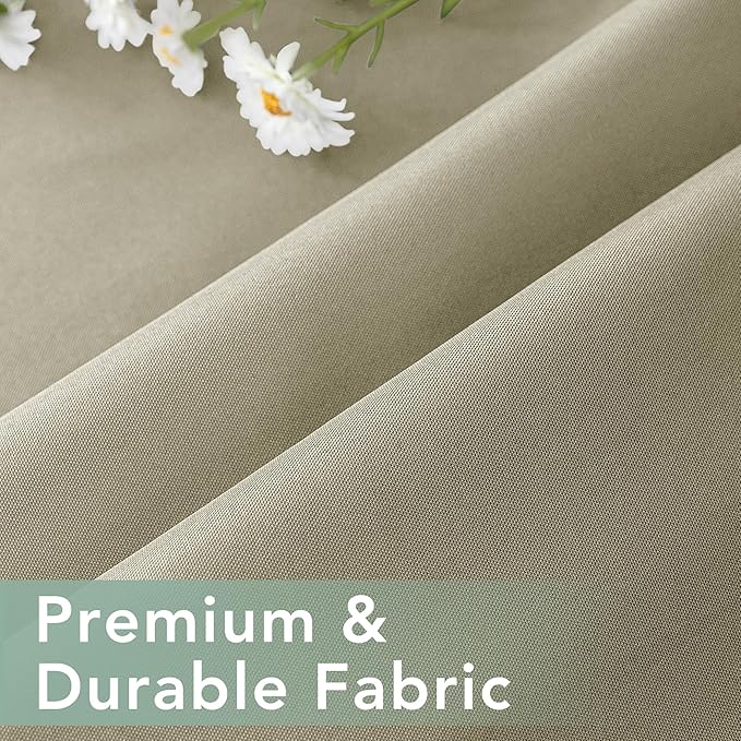 Outdoor Curtains for Patio Waterproof 6 Panels - Windproof, Privacy, Weatherproof Outside Drapes for Gazebo Pergola Porch, Grommet Top and Tab Bottom, 54x108 Inch, Taupe