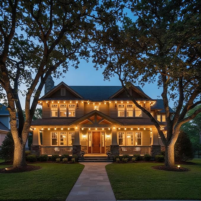 RTTY Dense-Glow 150FT Outdoor String Lights Pro Set with 75 G40 Bulbs - The Starter System for House Outline Lighting, Full Pergola or Pool Coverage, and Restaurant to Hotel Terrace Ambiance
