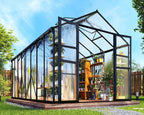 amerlife 7.5x16x7.5 ft walk-in polycarbonate greenhouse for outdoors, main product view