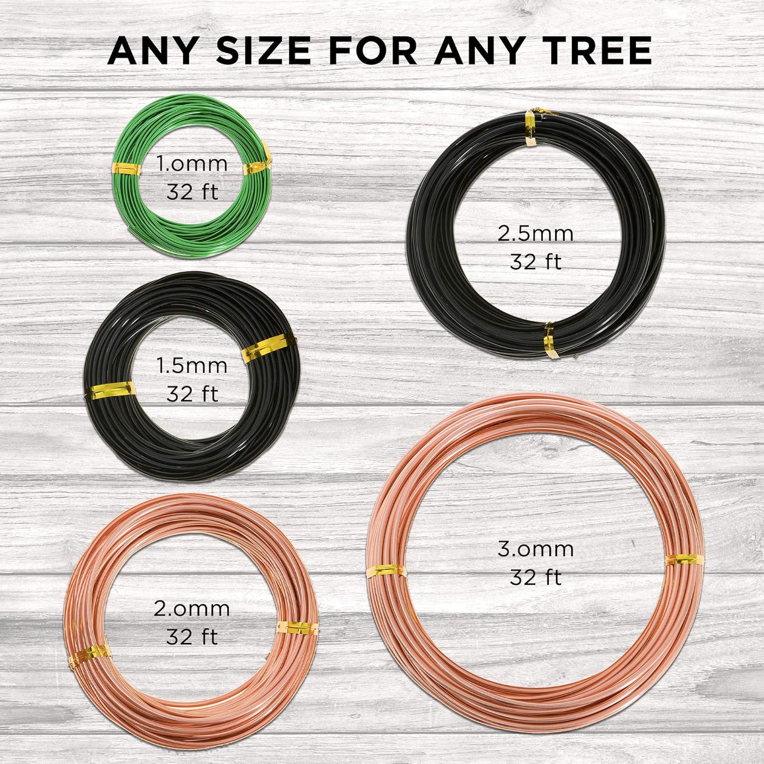 Leaves & Soul Bonsai Wire Kit with Cutter, Bonsai Training Wire Set 160ft | Plant Training Wire Set with Aluminum Wire, Cutter & Canvas Bag for Shaping Bonsai & Small Trees for Beginners & Pros.