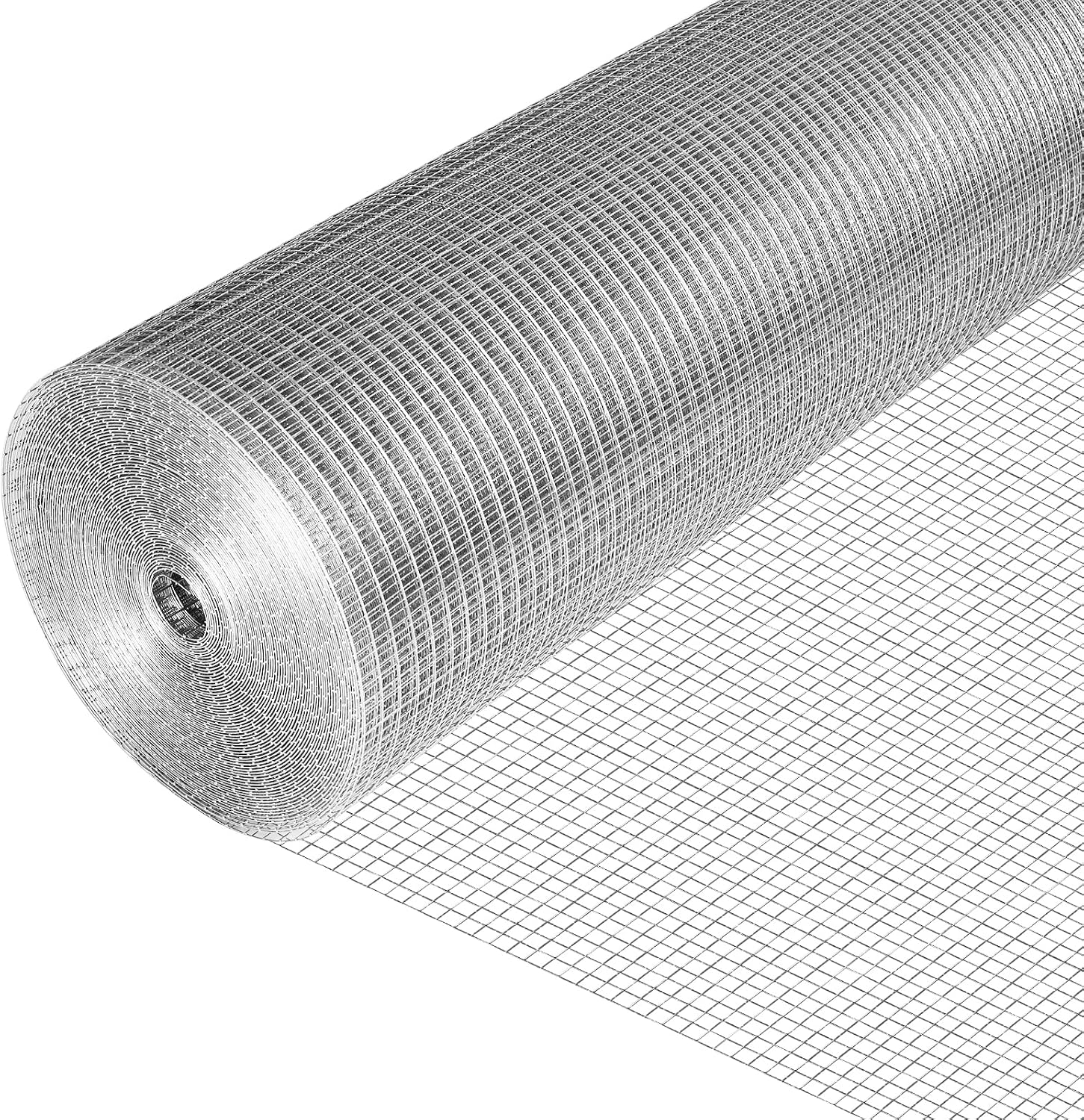 19 Gauge Hardware Cloth, 1/2 inch 48inch×100ft Chicken Wire Fence | Hot-dip Galvanized Welded Cage Wire Mesh Roll Supports Poultry Netting Cage Fence Poultry Animal Netting Cage Screen