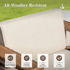 HERA'S HOUSE 4 Pieces Patio Furniture Set, 2 Outdoor Rattan Wicker Armchairs Set with 2 Ottomans, All Weather Patio Conversation Set with 5.3" Widened Armrest, 10" Ultra Thick Comfy Sponge Cushion