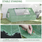 outsunny 71" x 55" x 32" mini greenhouse, side view