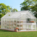 yitahome 16x6ft polycarbonate greenhouse for outdoors, large heavy, main product view