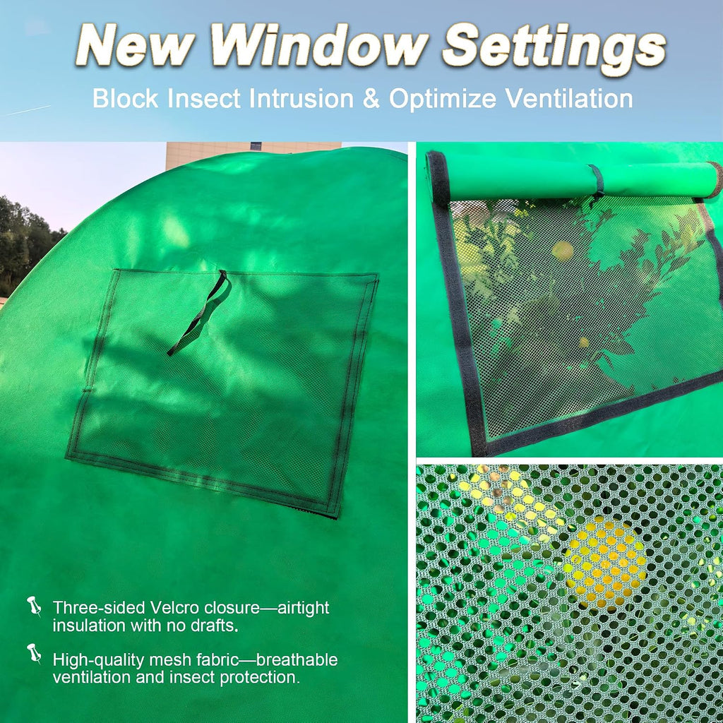 59″*59″*60″ large winter plant warm covers with air shown in use