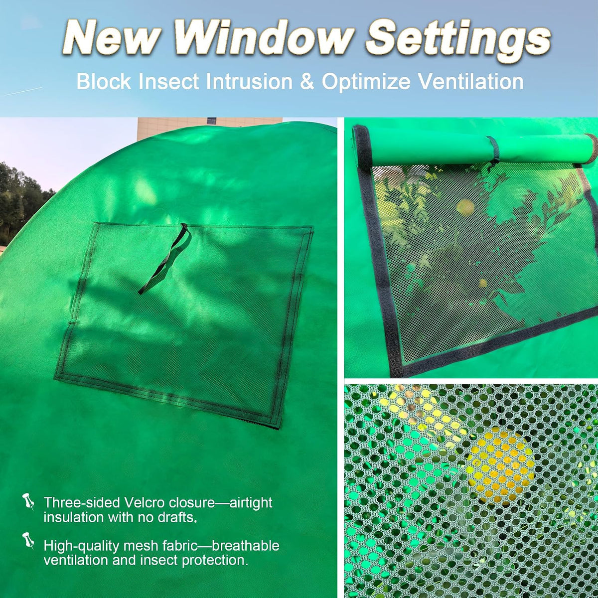 59″*59″*60″ large winter plant warm covers with air shown in use