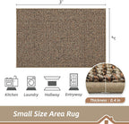 BEQHAUSE 2x3 Entryway Rug Indoor Door Mat Non-Slip Washable, Taupe | Hallway Rugs Absorbent & Stain Resist Hall Carpet Runner Rugs for Entryway, Front Door Floor Mats Laundry Room Rugs for Entry