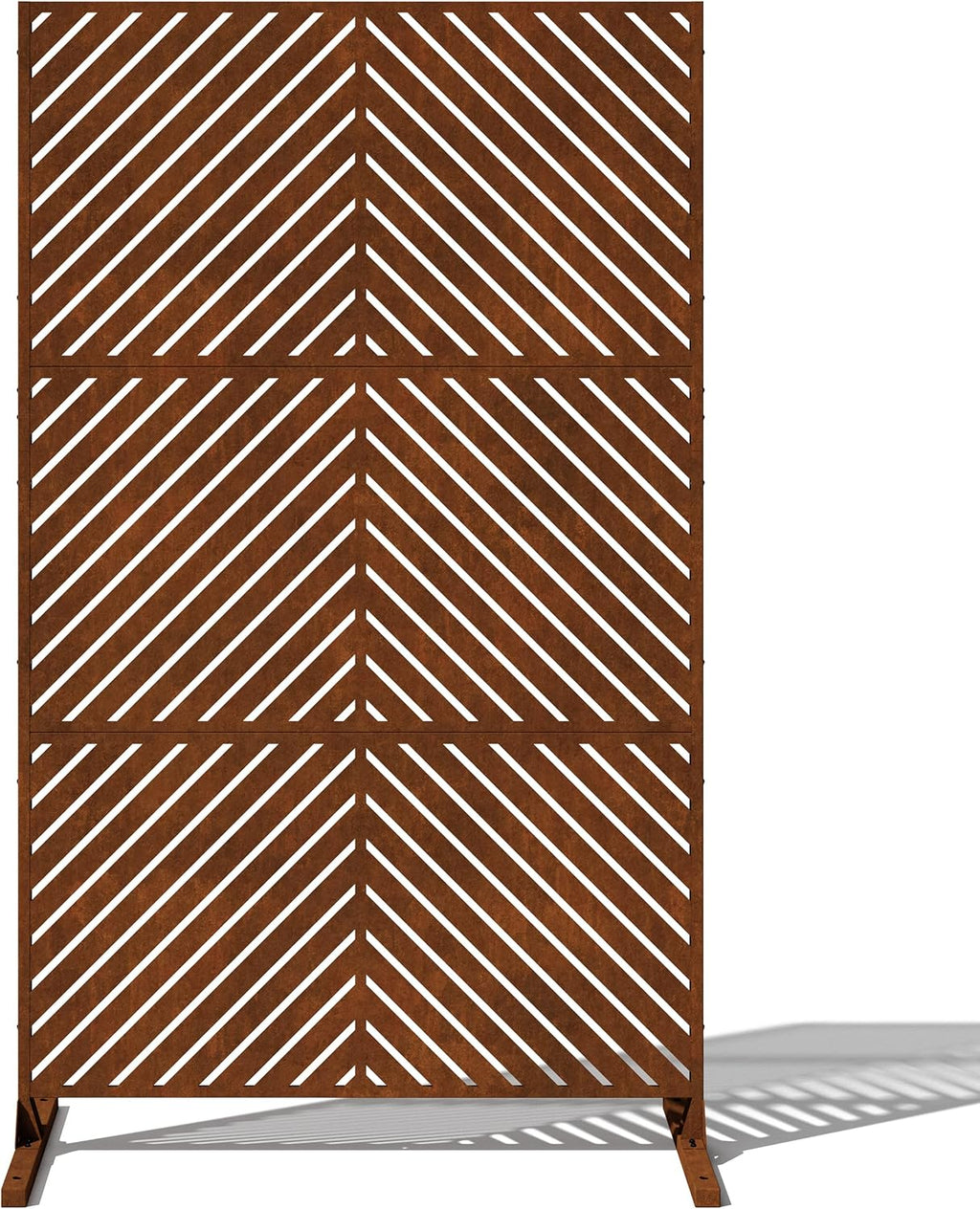 veradek corten steel privacy screen set with stand, main product view