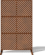 veradek corten steel privacy screen set with stand, main product view