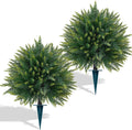 yangrass 2pcs artificial cedar topiary ball tree with, main product view