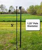 Universal Mounting Pole Kit - Heavy Duty Bird House or Bird Feeder Pole for Outdoors, Galvanized Steel, Threaded Joints, 30 lb Capacity, Auger Base