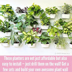 LaLaGreen Outdoor Rail Planter (2 Pack, 11.8 Inch) Metal Iron Hanging Flower Pot Deck Railings White Fence Bucket Modern Countryside Boho Style Wall Mount Window Box Plant Holder Hooks Porch Decor