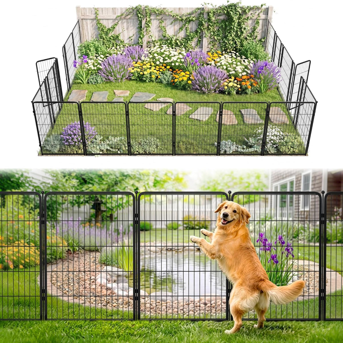 fxw no dig garden fence, outdoor for yard, main product view