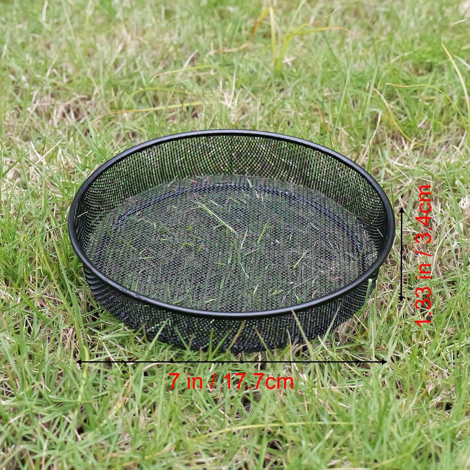 2pcs Metal Round Bird Feeders Tray, Wild Birds Seed Feeder Tray, Bird Mesh Tray Outdoor Accessory for Humming Feeder Station