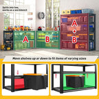 REIBII Garage Shelving 3200LBS, 5-Tier Storage Shelves, Adjustable Industrial Metal Shelving Unit for Garage, Basement, Pantry, Warehouse,Commercial, 36" W x 16" D x 72" H, 2 Pack