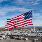 cotton american flag 3x5 ft for outside, tearproof showing dimensions
