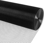 Black Vinyl Coated Hardware Cloth 1/2 Inch 48inx100ft 19 Gauge, Welded Wire Fencing Chicken Wire Mesh Roll Cage Wire Netting