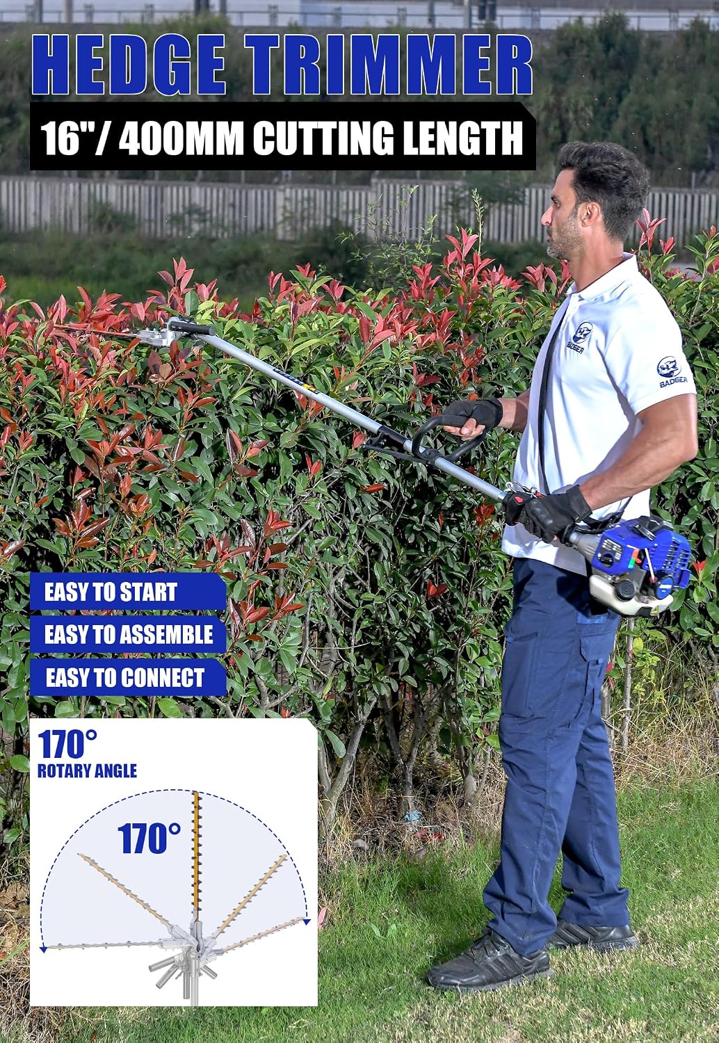 wild badger power 26cc 2-cycle gas weed wacker shown in use