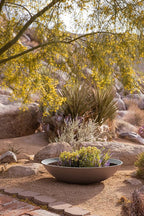 Veradek Mason Series Lane Bowl Planter| for Indoor or Outdoor Tabletops/Gardens |Made from Plastic-Stone Composite with Drainage Holes|Modern Décor for Flowers, Succulents, Small Plants