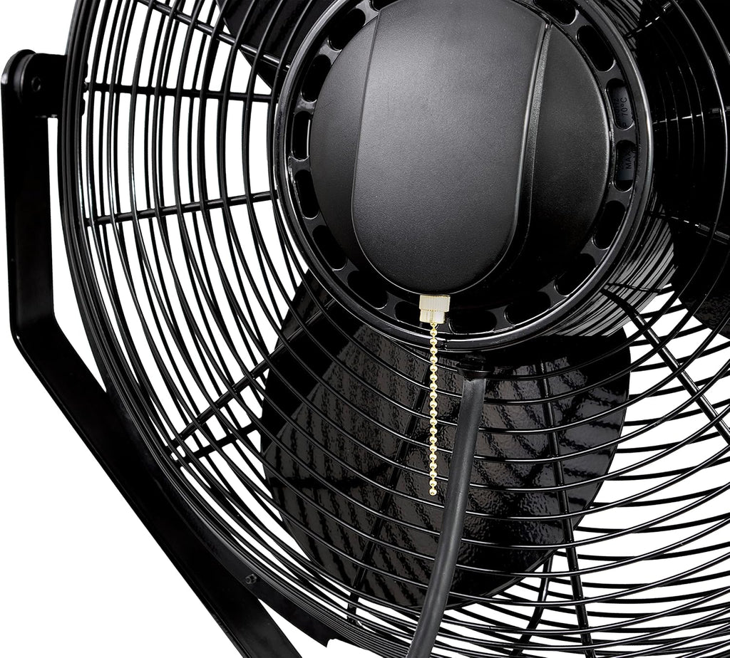 air king 9312 powder-coated steel multi-mount wall fan, front angle view
