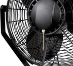 air king 9312 powder-coated steel multi-mount wall fan, front angle view