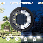 Flacchi Solar Lights Outdoor - Solar Powered Ground Lights Outdoor Solar Disk Light Waterproof Landscape Light for Patio Yard Pathway Walkway Driveway (Cool White, 2 Pack)