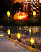 iStatue 4PC Solar Owl Garden Stake Lights Gifts for Women Mom Dad Mother's Day Realistic Resin Owl Outdoor Garden Decor, Warm Glow LED for Lawn Yard Pathway (4-Pack, Owl)