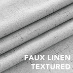 H.VERSAILTEX 100% Blackout Curtains for Bedroom Thermal Insulated Linen Textured Curtains Heat and Full Light Blocking Drapes Living Room Curtains 2 Panel Sets, Glacier Gray, 52x45 Inch