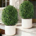 inspring 24” artificial boxwood topiary trees outdoor fake, main product view